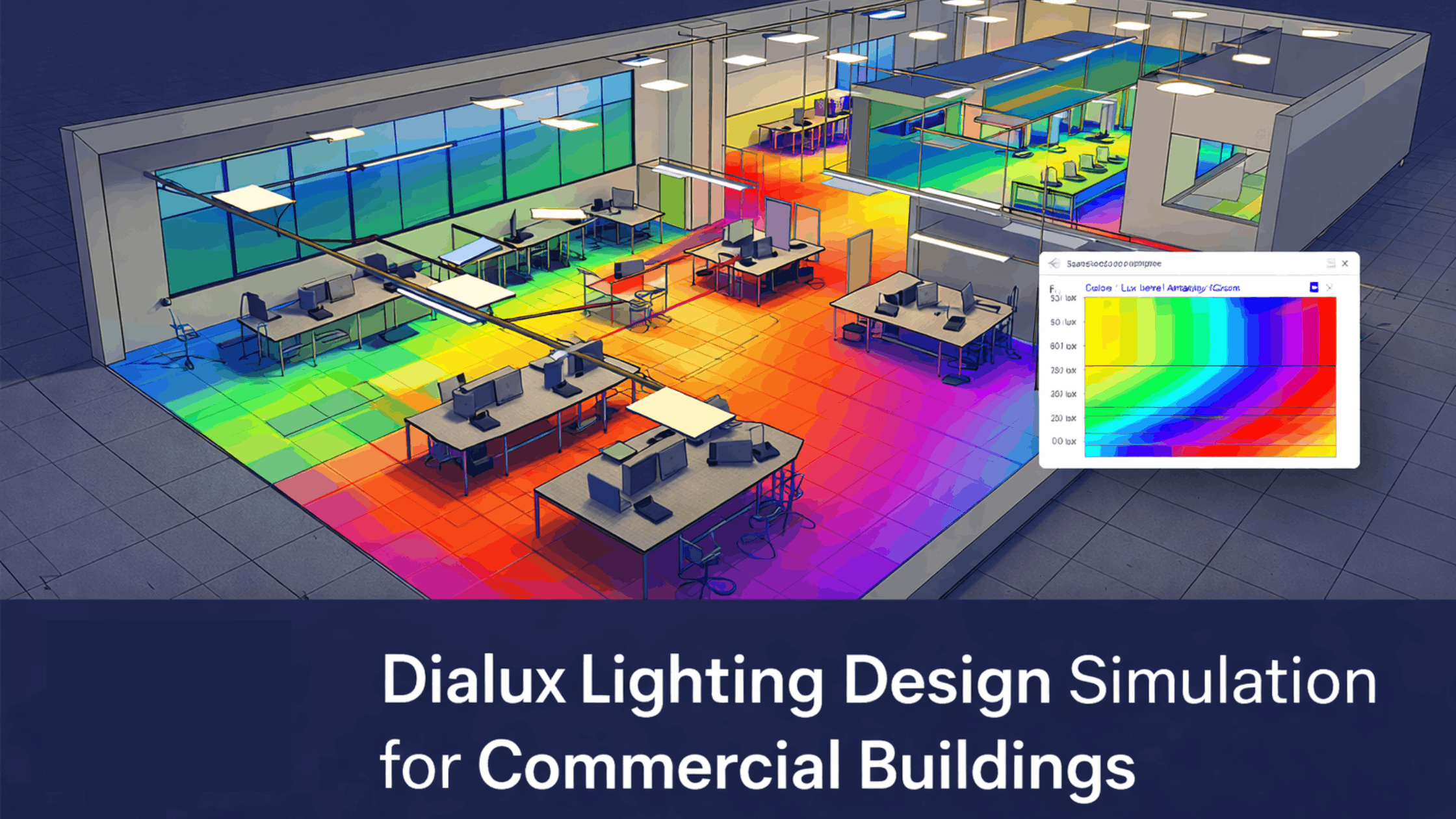 Dialux Lighting Design Simulation for Commercial Buildings